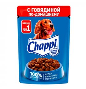 Корм для собак говядина по-домашнему Chappi 85 гр