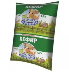 Кефир 2,7% Коровка из Кореновки 900 гр