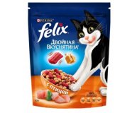 Корм сухой для кошек Двойная вкуснятина с птицей Felix 300 гр