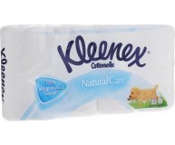 Туалетная бумага Kleenex Natural Care трехслойная 8 рулонов