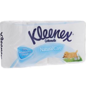 Туалетная бумага Kleenex Natural Care трехслойная 8 рулонов