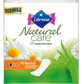 Прокладки Natural Care Normal ежедневные Libresse 40 шт