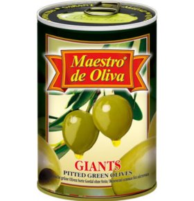 Оливки гигант без косточки Maestro de oliva 420 гр