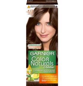 Стойкая питательная крем-краска для волос Color Naturals оттенок 4.1/2 Горький Шоколад Garnier 1 уп