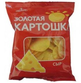 Чипсы картофельные Золотая картошка со вкусом сыра, 125 г