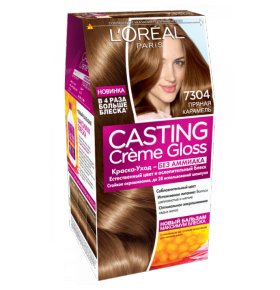 Краска для волос Casting Creme Gloss без аммиака оттенок 7304 Пряная карамель LOreal Paris 254 мл
