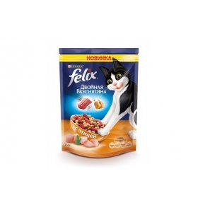 Корм сухой для кошек Двойная вкуснятина с птицей Felix 750 гр