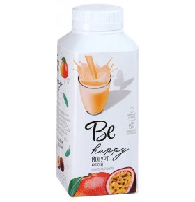 Йогурт смусси манго маракуйя 2,8% Be happy 330 гр
