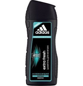 Шампунь Extra Fresh Shampoo for men освежающий с ментолом для склонных к жирности волос Adidas 200 мл