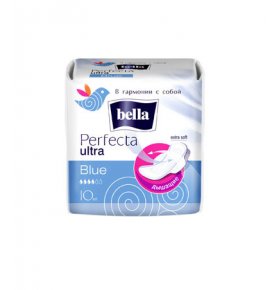 Прокладки Extra Soft Perfecta blue гигиенические впитывающие воздухопроницаемые Bella 10 шт