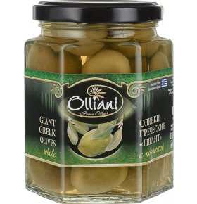 Оливки гигант консервированные с косточкой Franco olliani 280 мл