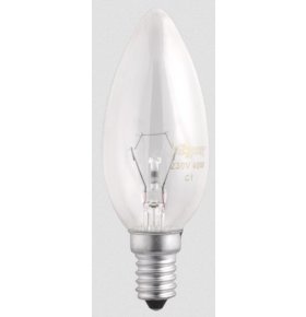 Лампа накаливания B35 240v 40w E14 прозрачная Jazzway 1 шт