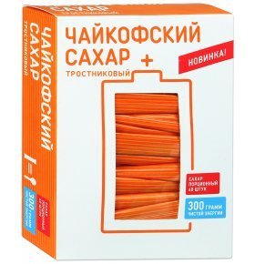 Сахар Чайковский Тростниковый в стиках 300гр (60шт)