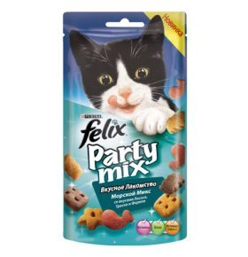 Корм для кошек Felix Party Mix морской 60г