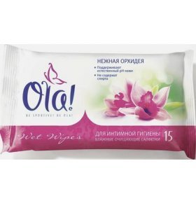 Влажные салфетки Ola! Silk sense для интимной гигиены 15шт