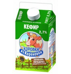 Кефир 2,7% Коровка из Кореновки 450 гр