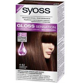 Краска для волос Gloss Sensation 4-82 Чилийский шоколад Syoss 115 мл