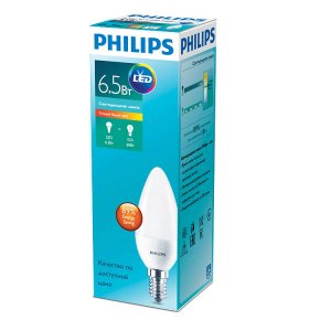 Лампа светодиодная Philips Essential E14 6,5W 2700К 1 шт
