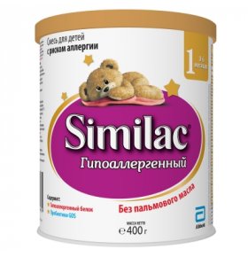 Детское питание смесь Гипоаллергенный 1 с рождения Similac 400 гр