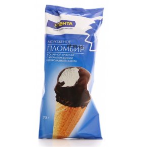 Мороженое пломбир Сахарная Трубочка Лента 70 гр