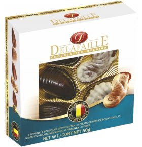 Шоколадные конфеты Delafaille Assorted Seashells 50 гр