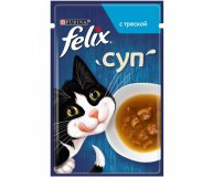 Корм для кошек Суп с треской Felix 48 гр