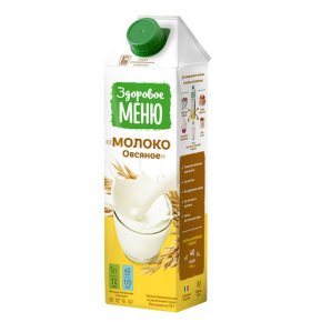 Молоко овсяное Здоровое меню 1 л