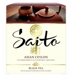 Чай Asian Ceylon чёрный 100 пак х 1,7 гр Saito