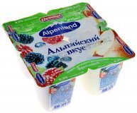 Йогурт фруктовый лесная ягода яблоко груша 0,3% Alpenland 95 гр