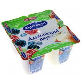 Йогурт фруктовый лесная ягода яблоко груша 0,3% Alpenland 95 гр