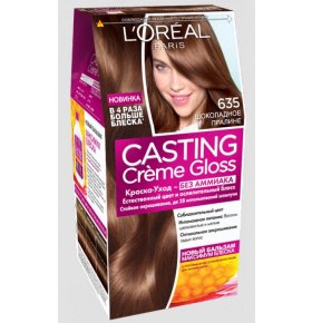 Стойкая краска-уход для волос Casting Creme Gloss без аммиака, оттенок 635, Шоколадное пралине L'Oreal Paris