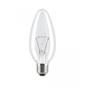 Лампа накаливания Philips 60W E27 230V B35 CL
