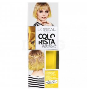 Смываемый красящий бальзам для волос Colorista Washout оттенок Желтые Волосы L'Oreal Paris 80 мл