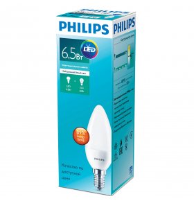 Лампа светодиодная Philips Essential E14 6,5W 4000К 1 шт