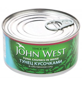 Тунец John West кусочки в собственном соку 185 гр