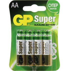 Батарея Super Alkaline 15A LR6 AA GP 8 шт
