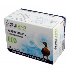 Стиральный порошок Nordland Eco в таблетках без фосфатов 24x33 гр