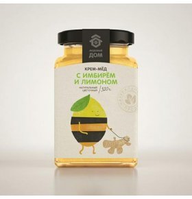 Крем-мед имбирь лимон Медовый дом 300 гр