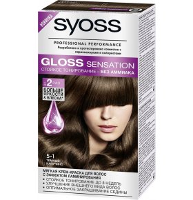 Краска для волос Gloss Sensation 5-1 Темный капучино Syoss 115 мл
