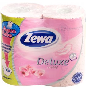 Туалетная бумага Deluxe с ароматом Орхидея 3-слойная Zewa 4 шт