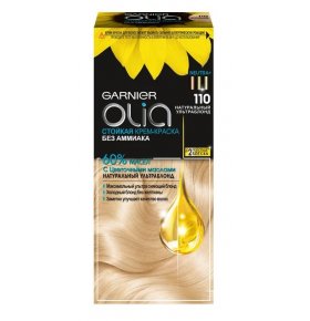 Крем-краска для волос с цветочными маслами, без аммиака 110 Натуральный ультраблонд Garnier Olia 1 уп