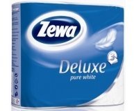 Бумага туалетная Zewa Deluxe Pure белая 4шт/уп