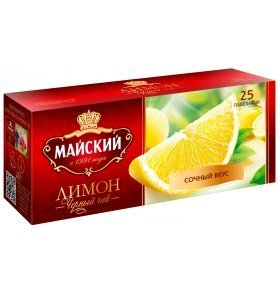 Чай Майский Лимон черный байховый  25х1,5г