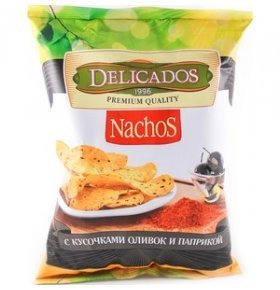 Чипсы Начос оливки паприка Delicados 150 г