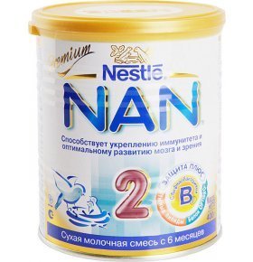 Сухая молочная смесь Nan 2 с 6 месяцев 400 гр