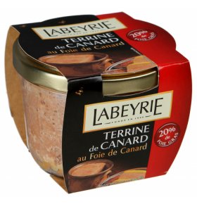 Террин паштет утиный 20% фуа-гра LaBeyrie 170 гр