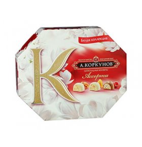 Ассорти конфеты белый и молочный шоколад А.Коркунов белая коллекция 126 г