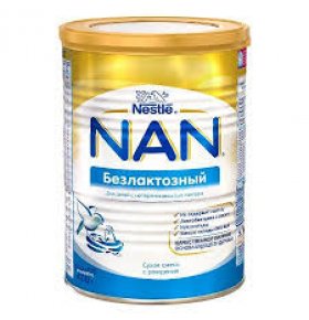 Смесь безлактозный с рождения Nestle NAN 400 гр