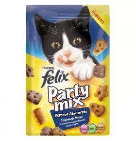 Корм для кошек Felix Party Mix сырный 60г