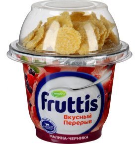 Продукт йогуртный Fruttis Вкусный перерыв малина-черника 2,5%180г